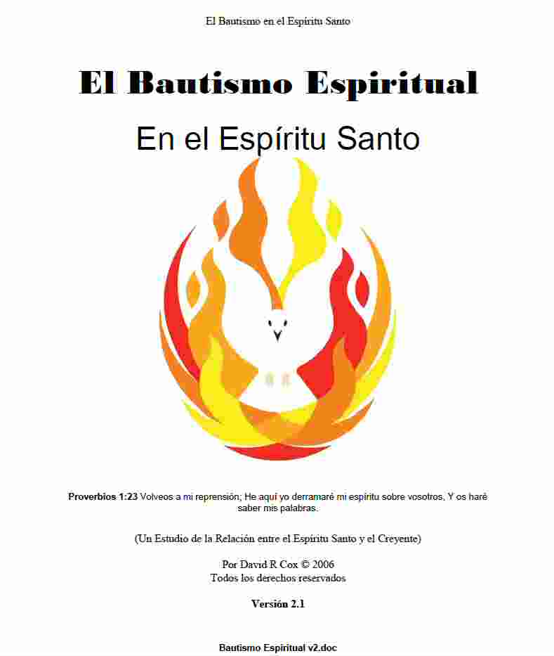 El Bautismo Espiritual En el Espíritu Santo